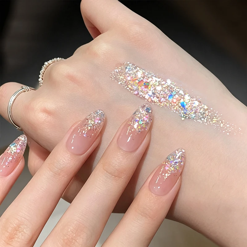 BORN PRETTY 1/2 Stück 5ml Starburst Nagel-Gel-Lack Glitzer-Pailletten Vernis Semi-Permanent Abziehbarer LED UV Gel-Lack Nagelbedarf – Detail 3