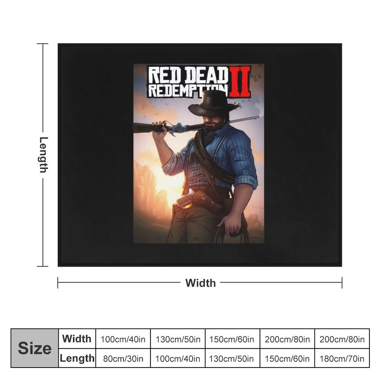 Red Dead Redemption 2 Game Art Throw Blanket Sofas Large Blankets