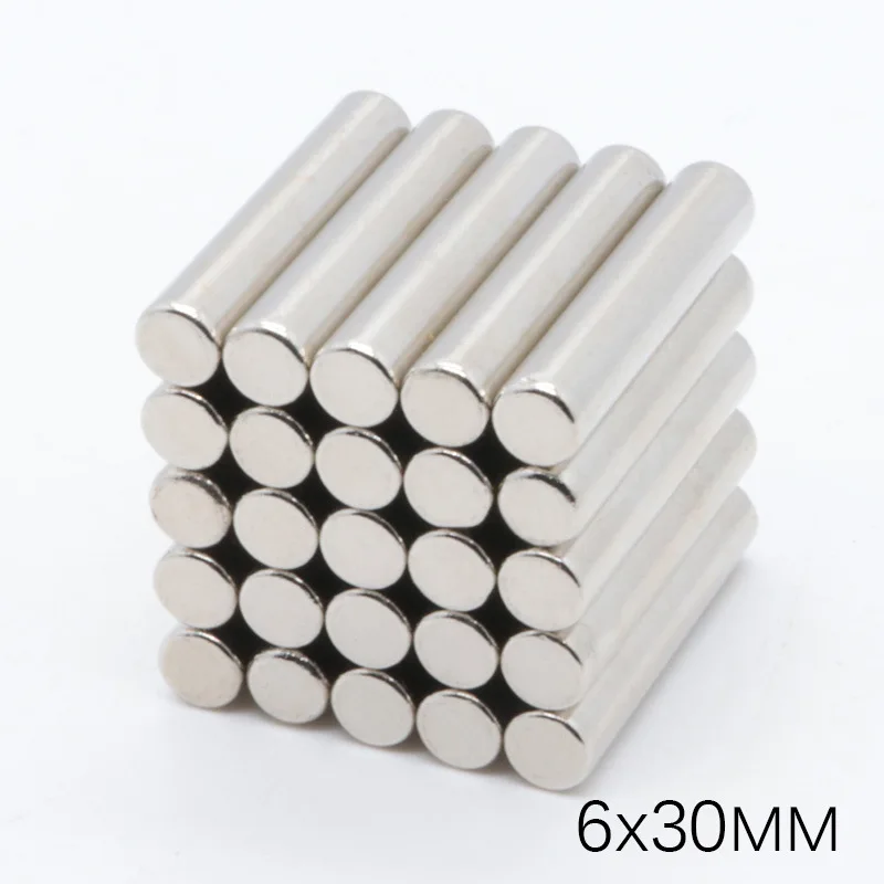 6x30 mm Thick Strong Cylinder  Magnet 6mm*30mm Round  Magnet 6x30mm  For Home Refrigerator,Office,DIY 6*30 mm