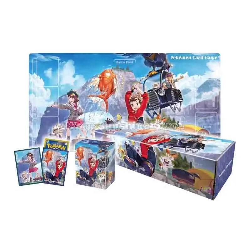 Original Pokemon Cards PTCG Battle Game Card Mat Gift Box Anime Table Mats Toys Children Birthday Gifts