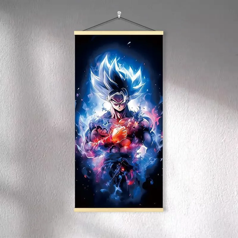Dragon Ball Canvas Decorative Painting Frameless Cartoon Printing Ultra Instinct Goku SSJ 3  Room Decoration Poster Holiday Gift view 4