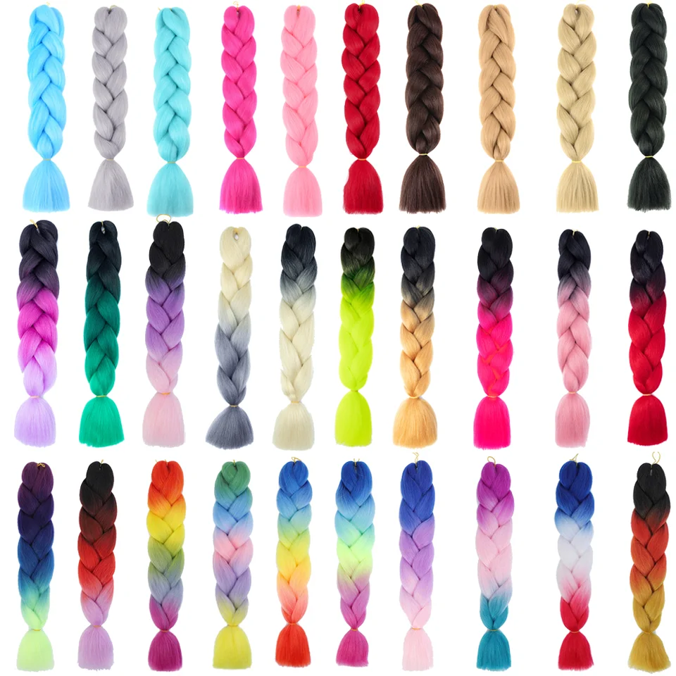24 Pulgadas, Trenzado Jumbo Sintético, Afro Ombre, Crochet, Venta al por Mayor, para Mujeres 2