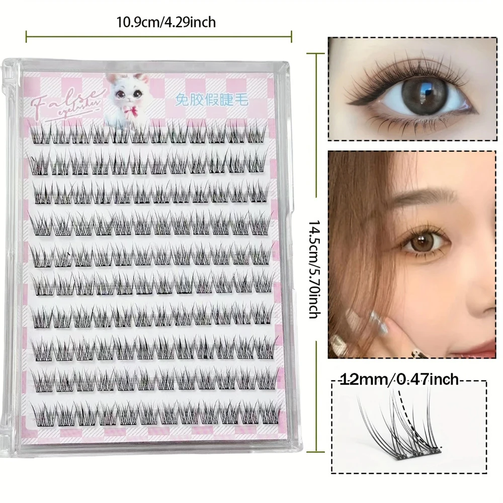 رموش ذاتية اللصق على شكل عباد الشمس - طراز "عين الكلب" المجعدة مقاس 12 مم لتكبير العين الطبيعية #2