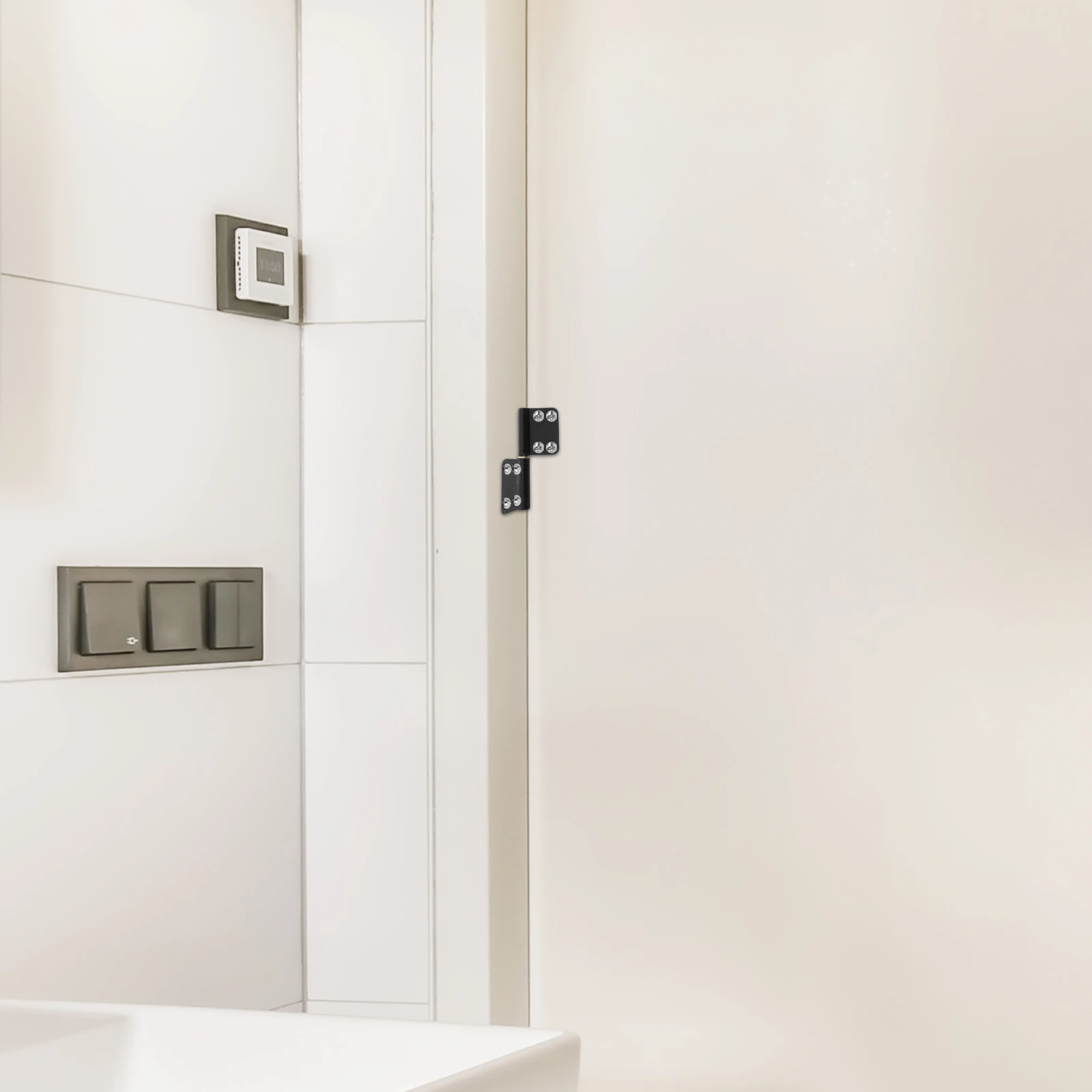 

1 set 1 Set Heavy Duty Bathroom Door Hinges Aluminum Alloy Offset Detachable Removable Lift Off Hinges For Cabinet Screen Doors