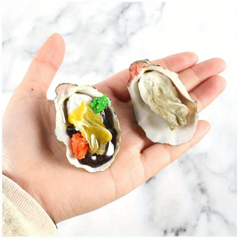 1pc Simulated Food, Seafood, Barbecue, Clams, Garlic, Oysters, Scallops, Creative Realistic, Food Model Toys Photographic Props