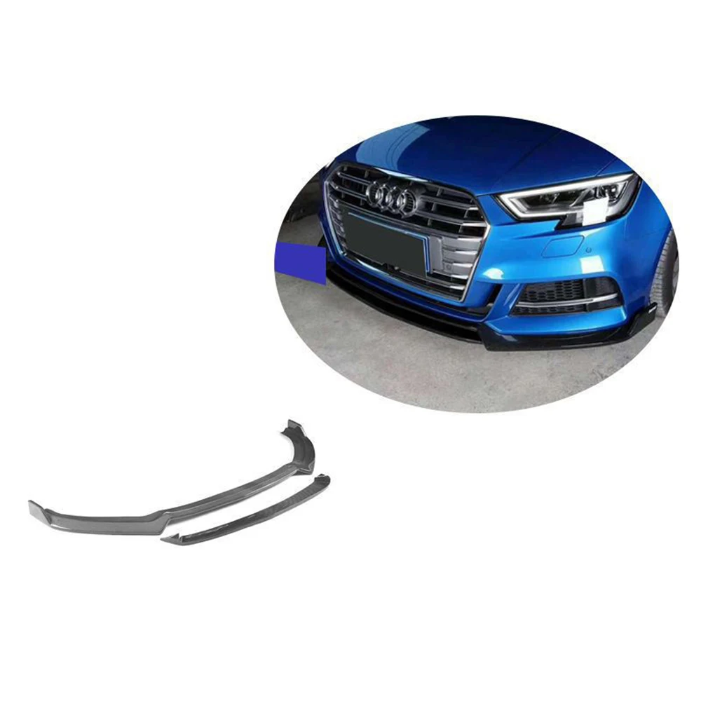 A3 S3 Carbon Fiber Fibre Front Bumper lip splitter Fit For Audi a3 s3 2017-2018