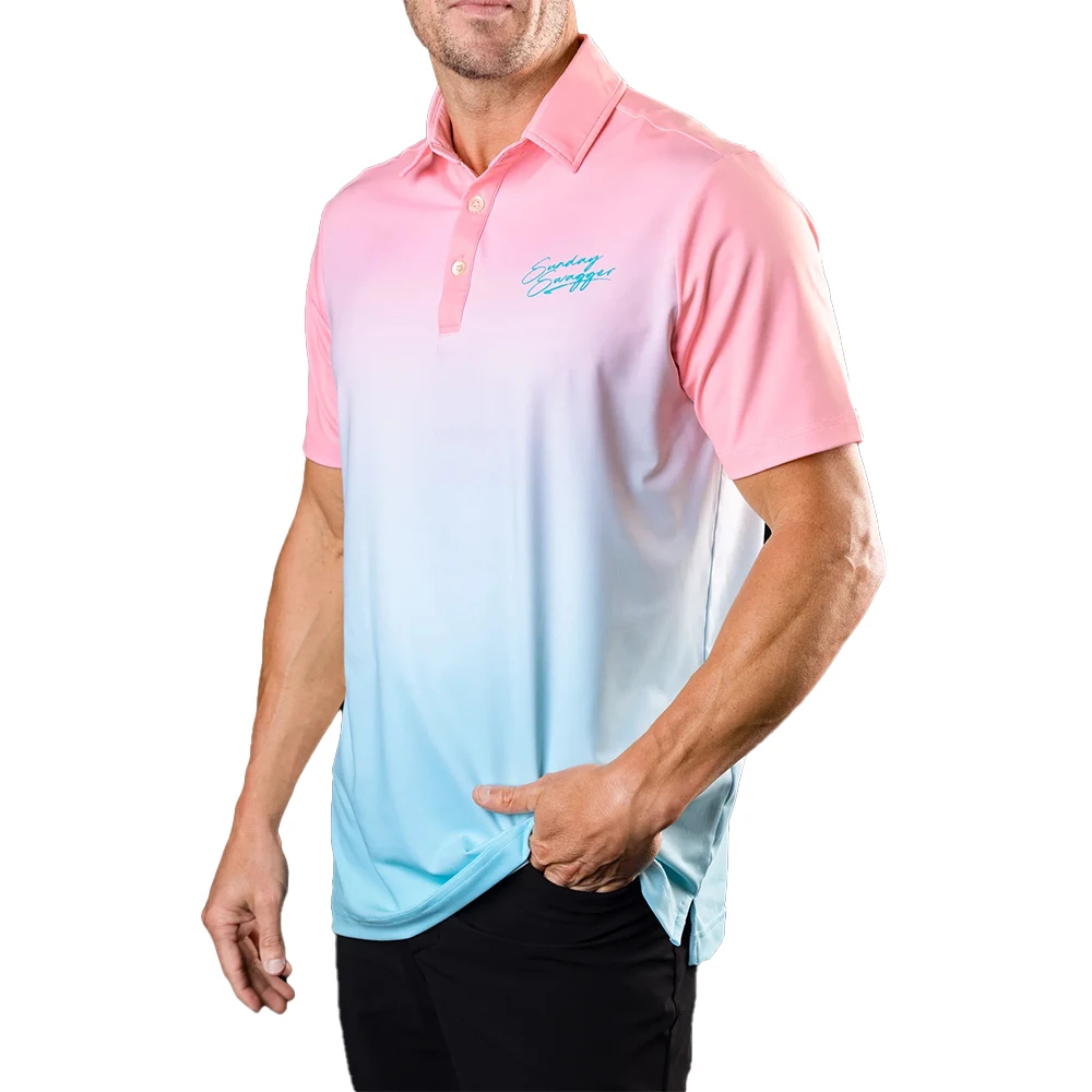 Summer Polo Shirts Men\'s T-shirt Printed Golf Tennis Polo Shirts Casual Breathable Short Sleeves Jersey Tops Sports Clothing