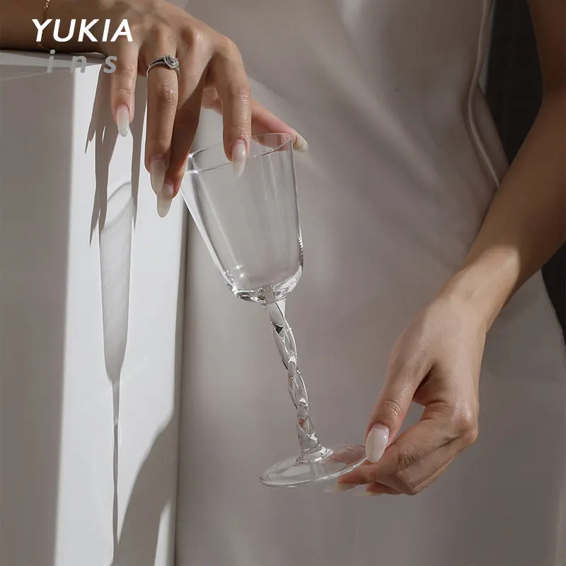 New Design Quantum entanglement Vintage Champagne Cocktail Wine Glass Crystal Cup Buffet Party Alcohol Beverage Goblet