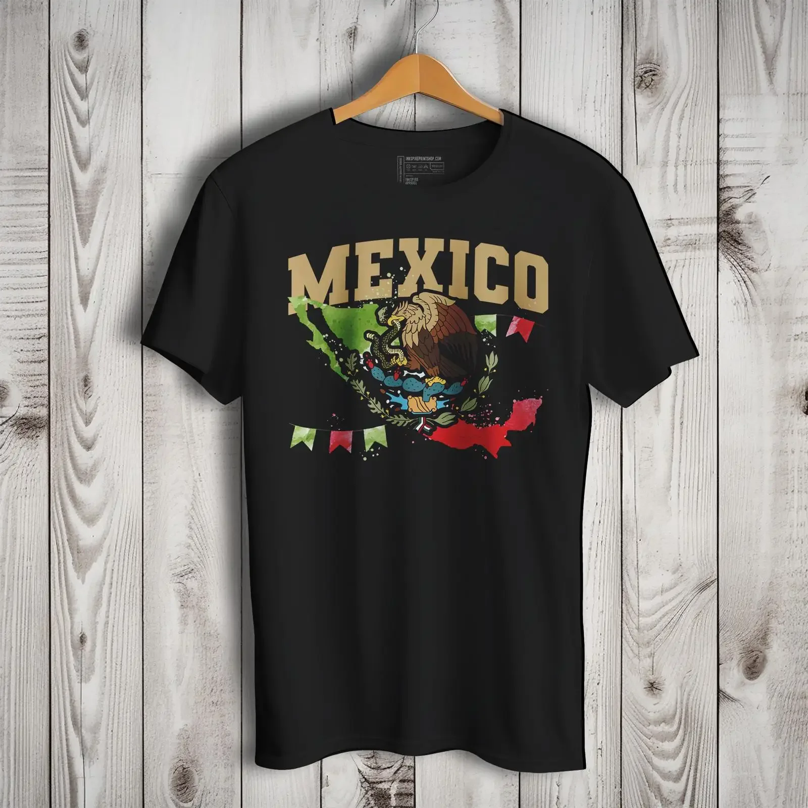 Camiseta Playera de México Vintage Lavada para Celebración de la Bandera Mexicana - Top Versátil y Cómodo para Uso Diario