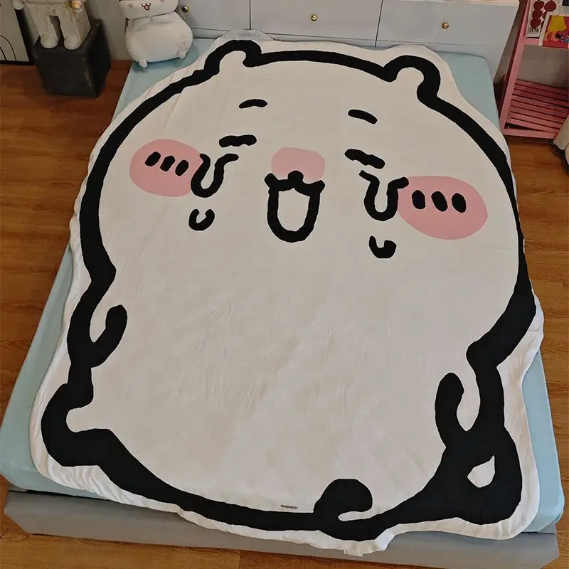 Dessin animé Anime Chiikawa mignon Usachi Hachiware été Cool couette, enfants étudiants sieste couette couverture de voiture tapis Festival cadeau