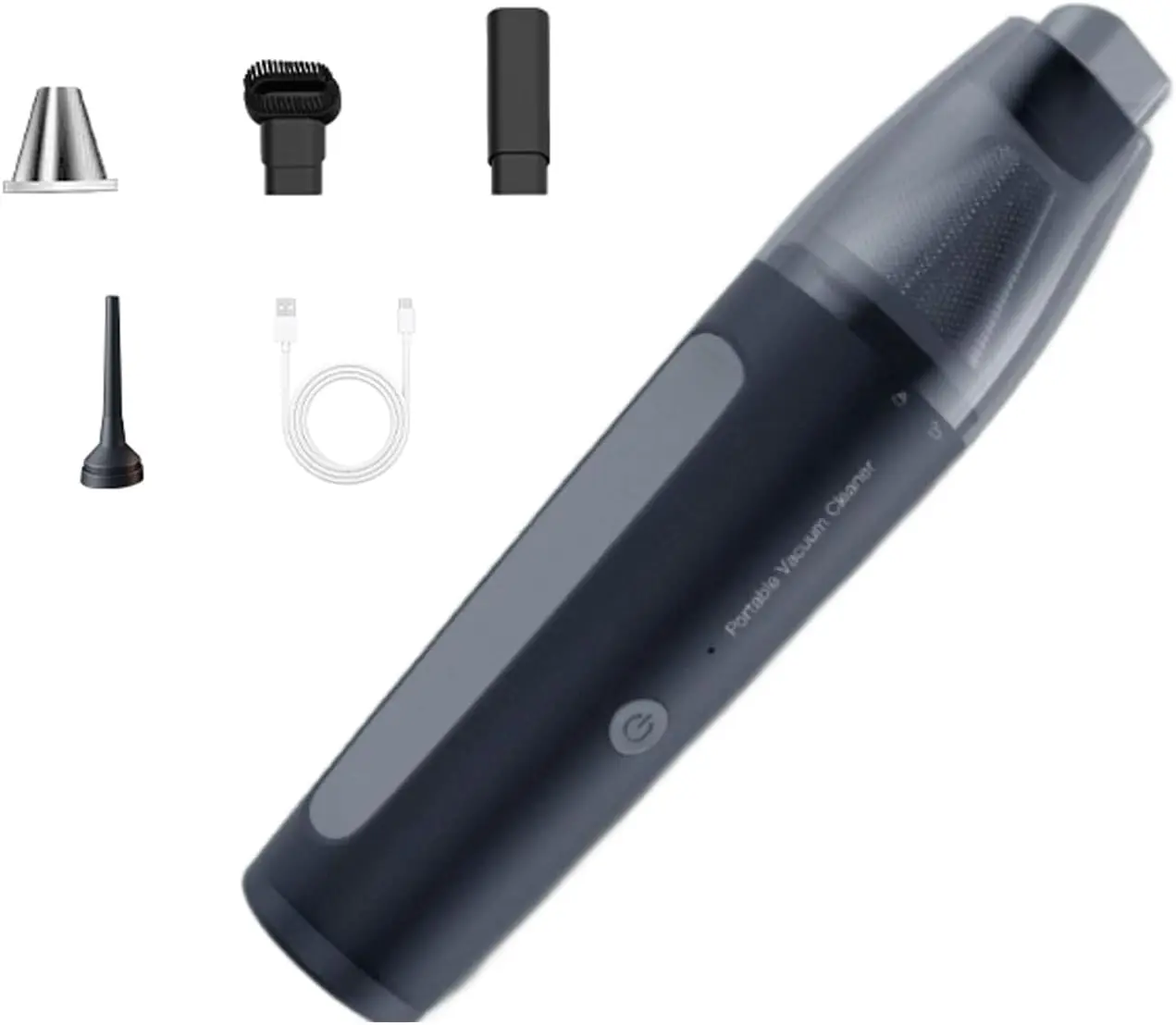 Mini Handheld Vacuum 13000PA Cordless Car Vacuum Cleaner, 2-in-1 Suction & Blow for Car, Home, Office - Black