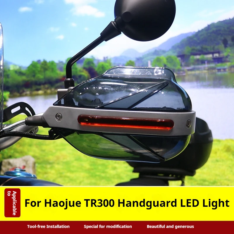 For Haojue TR300 Motorcycle Handlebar Handguard Wind Deflector Fall‑Resistant Rainproof All Season Modification Accessories