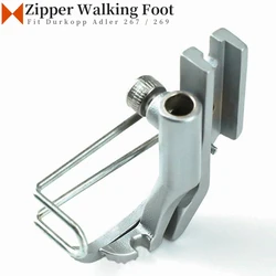 KP269LN / KP269RN Left / Right Zipper Knurled Walking Presser Foot For Durkopp Adler 69,167,267,269 Compound Feed Sewing Machine