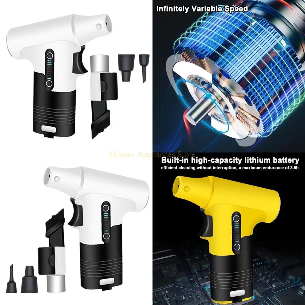 D0AB Efficient Dust Cleanings Tool Jet Blowers Electric Fan Plastic Electric Air Duster Plastic Material for Deep Clean