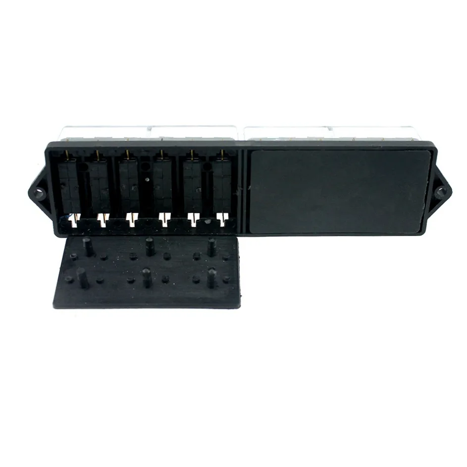 12-Way straight line fuse holder, fuse box, insert type, multi-way fuse silk road, multi-in and multi-out