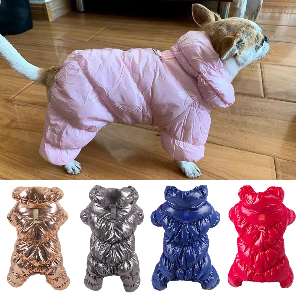 Ropa de Invierno para Perros Machos con Hebilla, Mono Impermeable para Mascotas, Overol para Perros Pequeños, Chihuahua, Yorkies, Rompers, Ropa para Perros