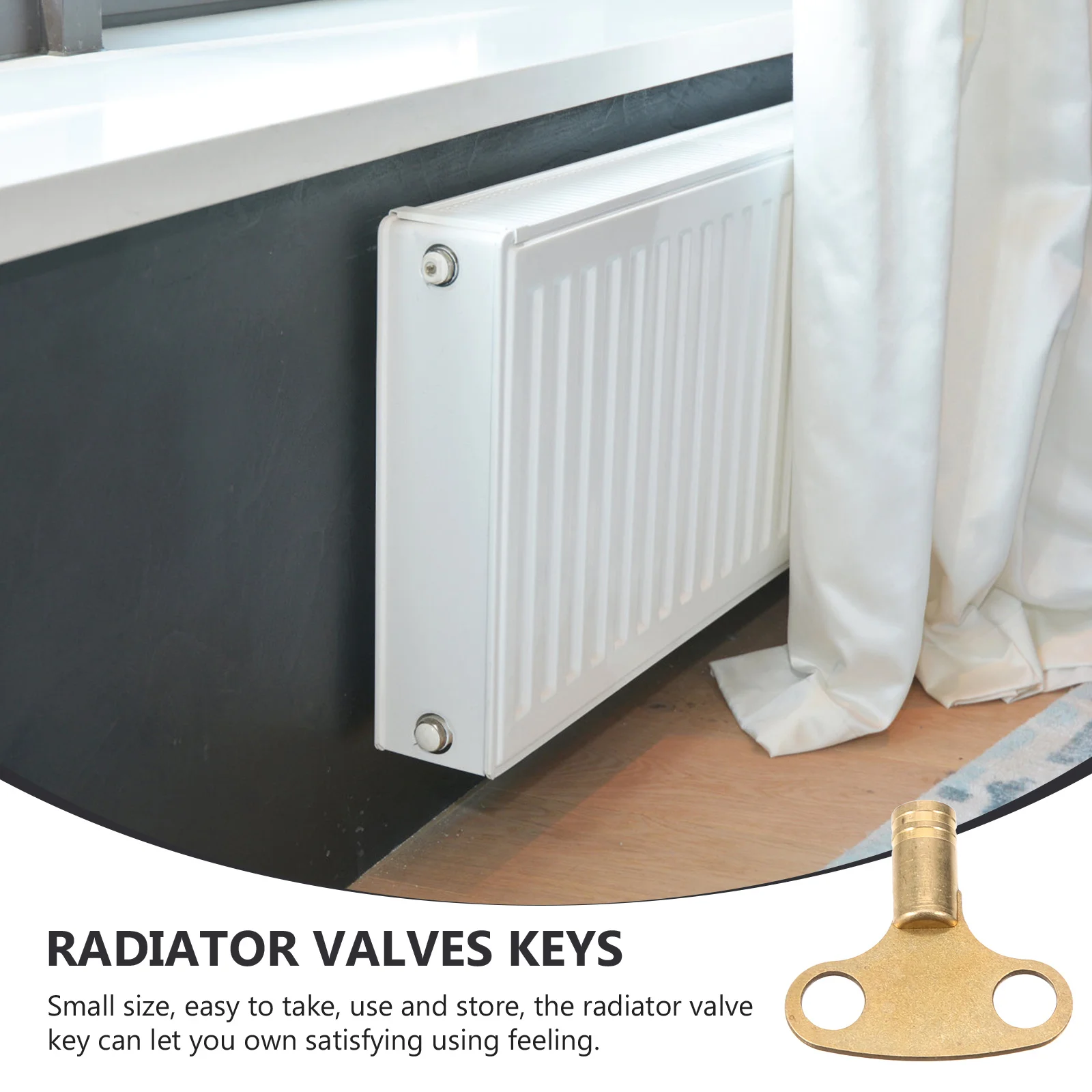 

Radiator Valve Key Universal Metal Bleed Key for Air Plumbing Tool Radiator Maintenance DIY Home Repair Essential