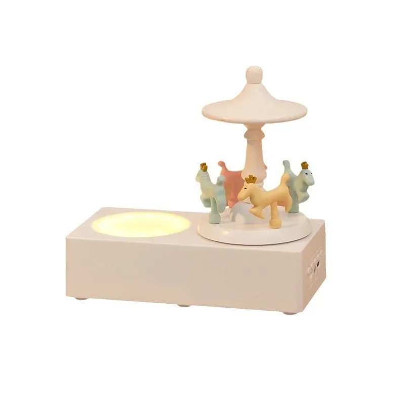 

Carousel bluetooth speakers, creative audio, desktop ornaments, girls and students gifts