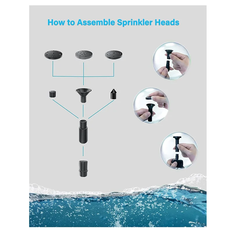 Bomba de fuente de agua solar B-T, bomba de fuente de baño de pájaros solar al aire libre con tubo, bomba de fuente de energía solar