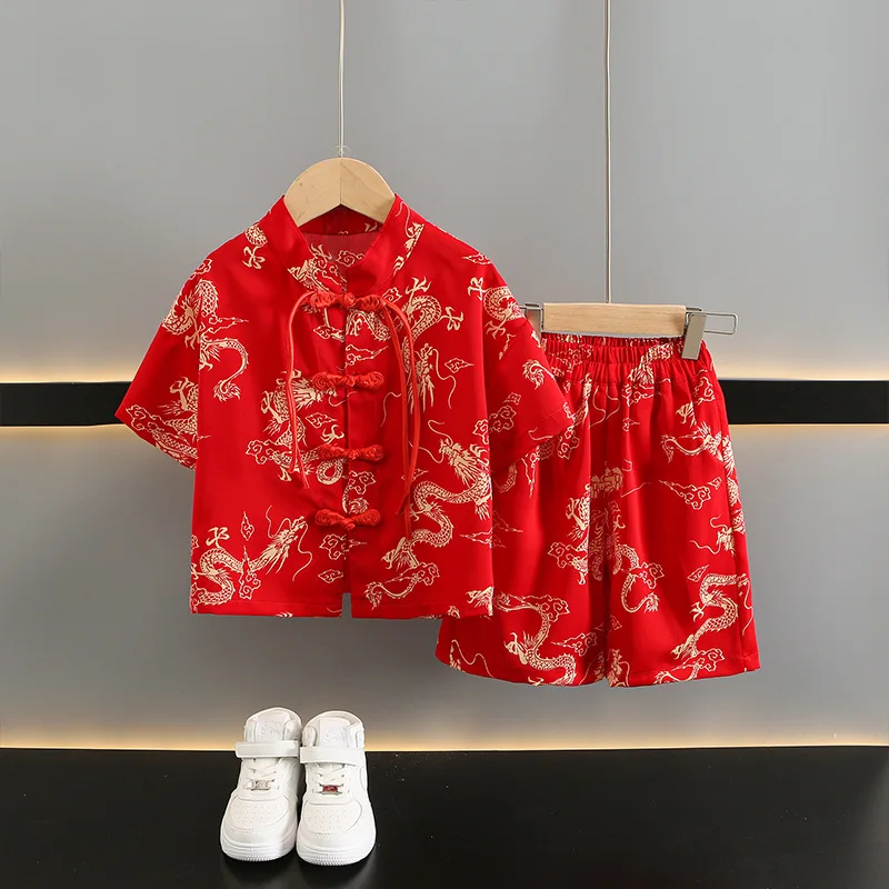 Hanfu-traje Tang tradicional chino para niños, estilo Retro, vestido de Año Nuevo para bebés, disfraz diario de verano, regalo de cumpleaños para bebés