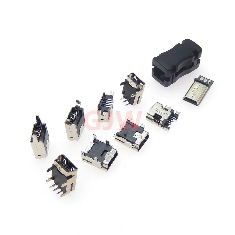 1pcs 5pin  Mini USB jack Type B Female SMT SMD Socket Connector charging port MP3 MP4  Mini USB female