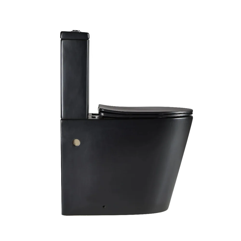 

Toilet Ceramic Rimless Toilet Bowl AB 1273S Sanitary Ware Black Toillette