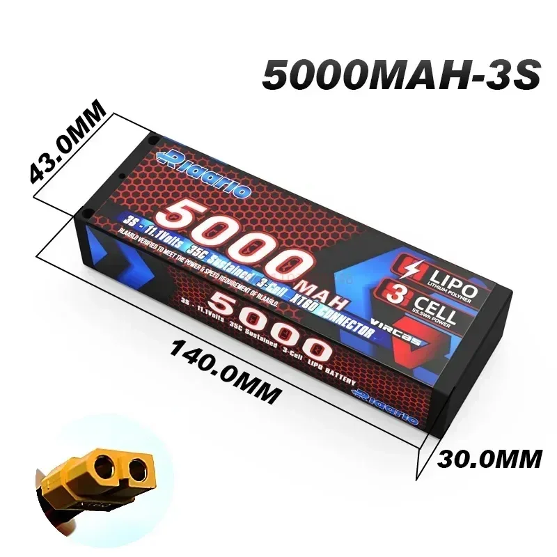 Rlaarlo Rc do samochodów zdalne sterowanie samochód do driftu części 1300/2800/3300/5000 Mah 7.4v 2s/11.1v 3s akcesoria do zabawki dla chłopca