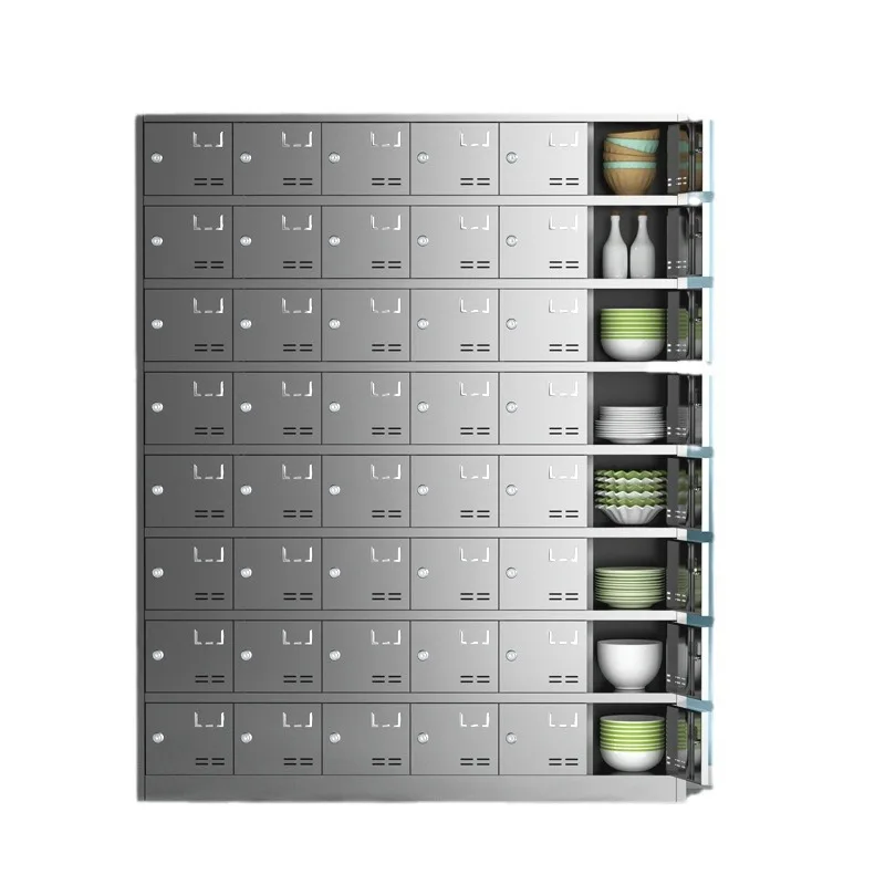 LH stainless steel tableware cupboard canteen multi-door storage restaurant tableware cupboard