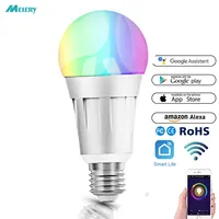 Meler WIFI Smart LED Light Bulb E26 RGB Warm Cool White Dimmable 7W Table Desk Lamp Timmer Voice Remote Alexa Echo Google Home