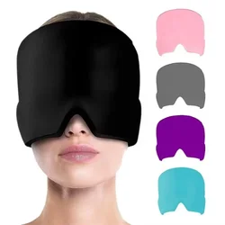 1pc Migraine Relief Hat Beauty Gel Eye Mask Headache Hat Hot Cold Therapy Ice Cap for Relieve Pain Eye Mask Stress Pressure 공구