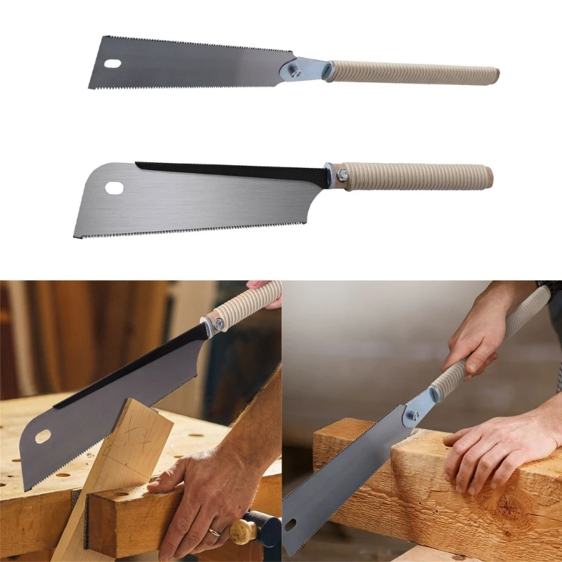 Versatile Hand Saw Japanese Pull Saw Carbon Steel, Ergonomic Handle Comfortable 40JE