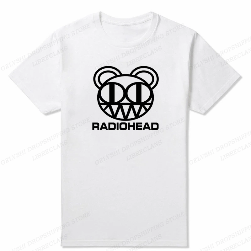 Vintage Radiohead T shirt Men Fashion T-shirt Cotton Tshirt Boy Tees Short Sleeve T-shirt Rock Band Camisetas Men\'s Clothing