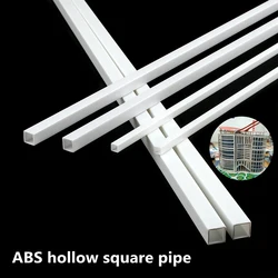 5~80PCS ABS Hollow Square Pipe Plastic Hollow Tube Diameter 3/4/5/6/8/10mm DIY Handmade Sand Table Material Model Building