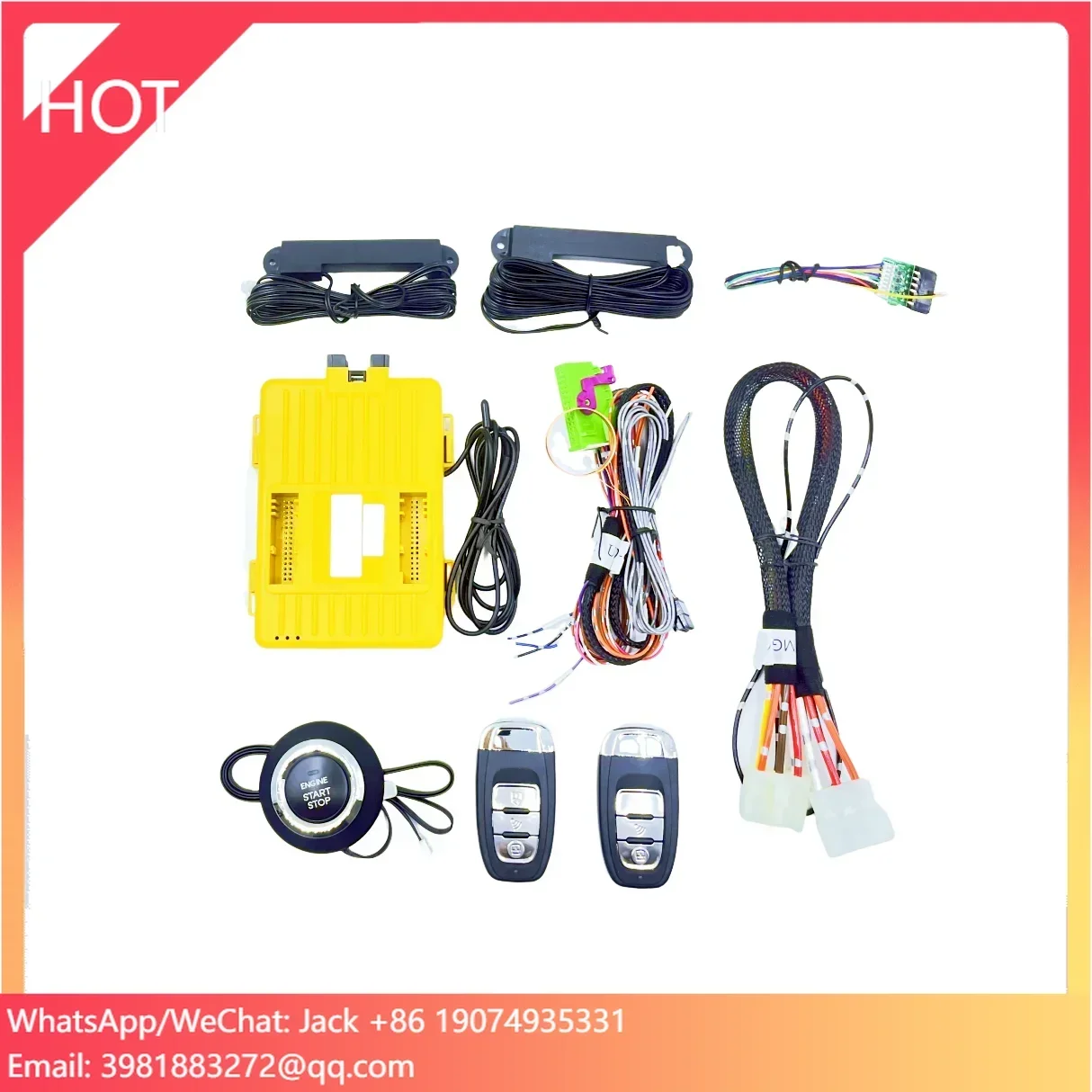 Sistem Starter Tanpa Kunci Universal Elektronik Otomatis Alarm Mobil Elektronik Otomatis Sistem Starter Jarak Jauh Gantungan Kunci Mobil Remote