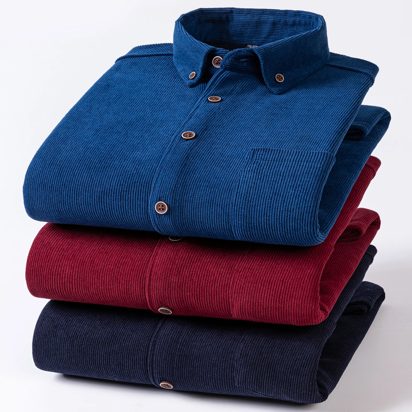 Men\'s Corduroy Fleece Warm Plaid Classic Style Regular Fit Velvet  Large Size Thick Casual Shirt Male Brand Clothes Plus L-6XL