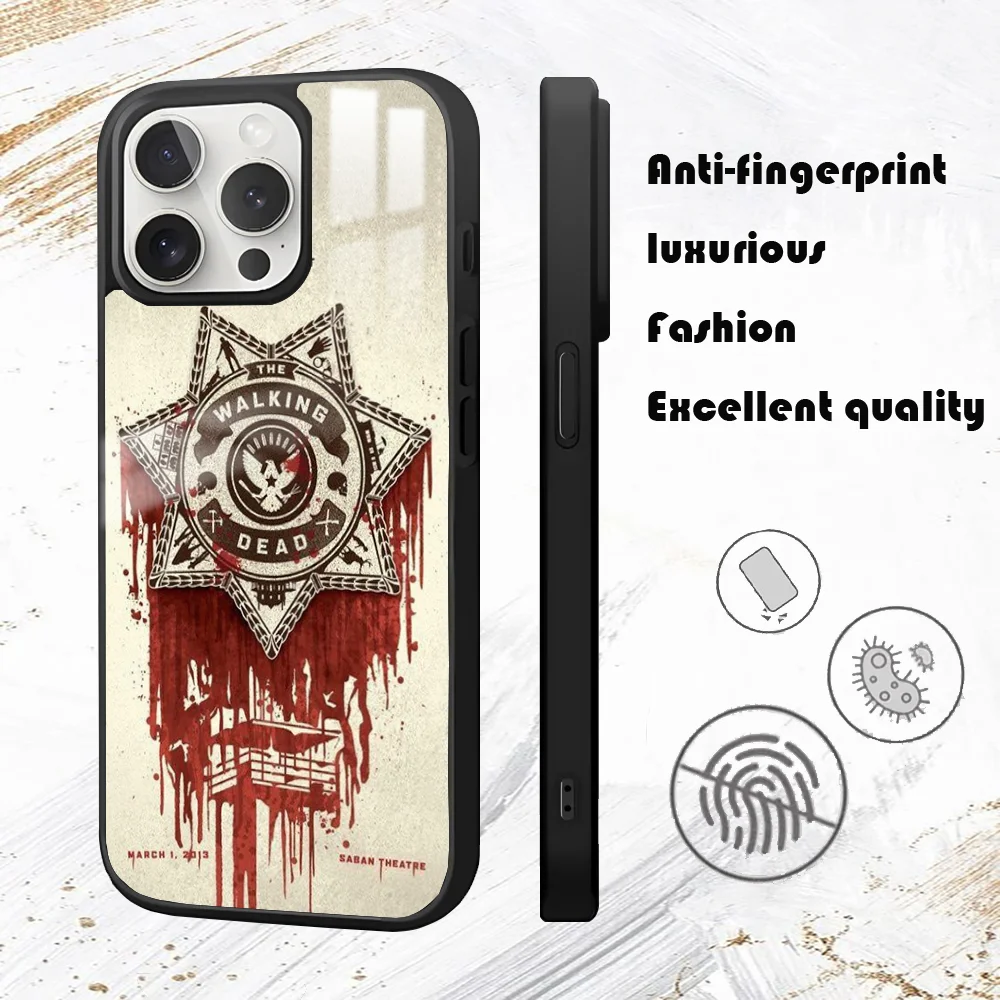 The W-Walking D-Dead Phone Case For iPhone 16 15 14 13 12 11 Pro Max Plus Mini PC Mirror Fashion  phone case