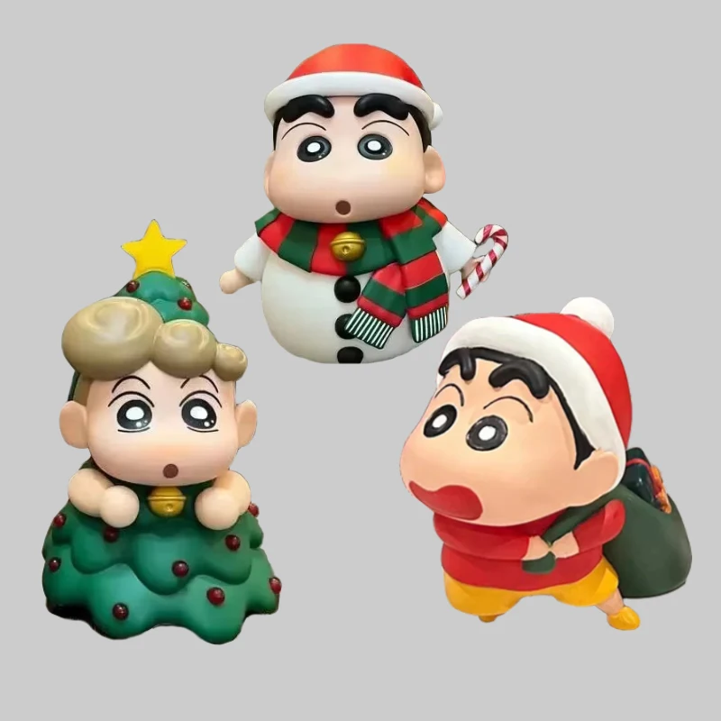 Anime Christmas Crayon Shin-chan Action Figures Crayon Shin-chan Figurine Himawari PVC Model Collection Birthday Children Gifts