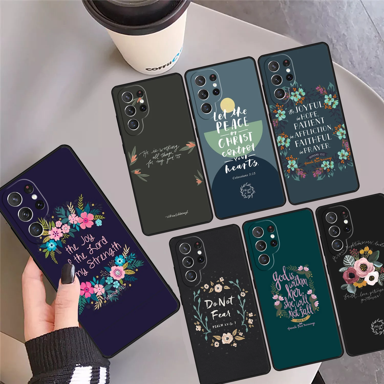 

Verse of The Christian Bible Jesus Phone Case Cover For Samsung S24 S25 Ultra S23 S22 Plus S21fe Lite S20 Note 10 20 Pro