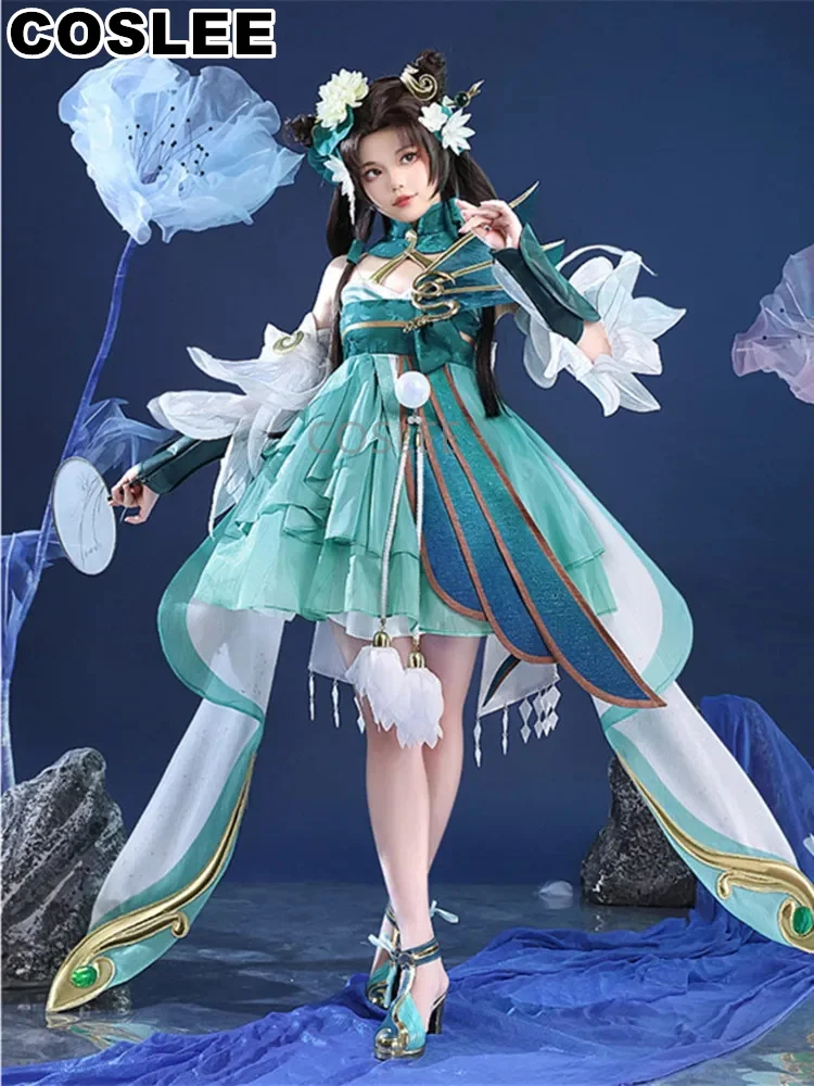 

COSLEE Xiao Qiao Cosplay Costume Game Honor of Kings Women Fashion High Quality Dress Halloween Party Outfit Role Play Clothing