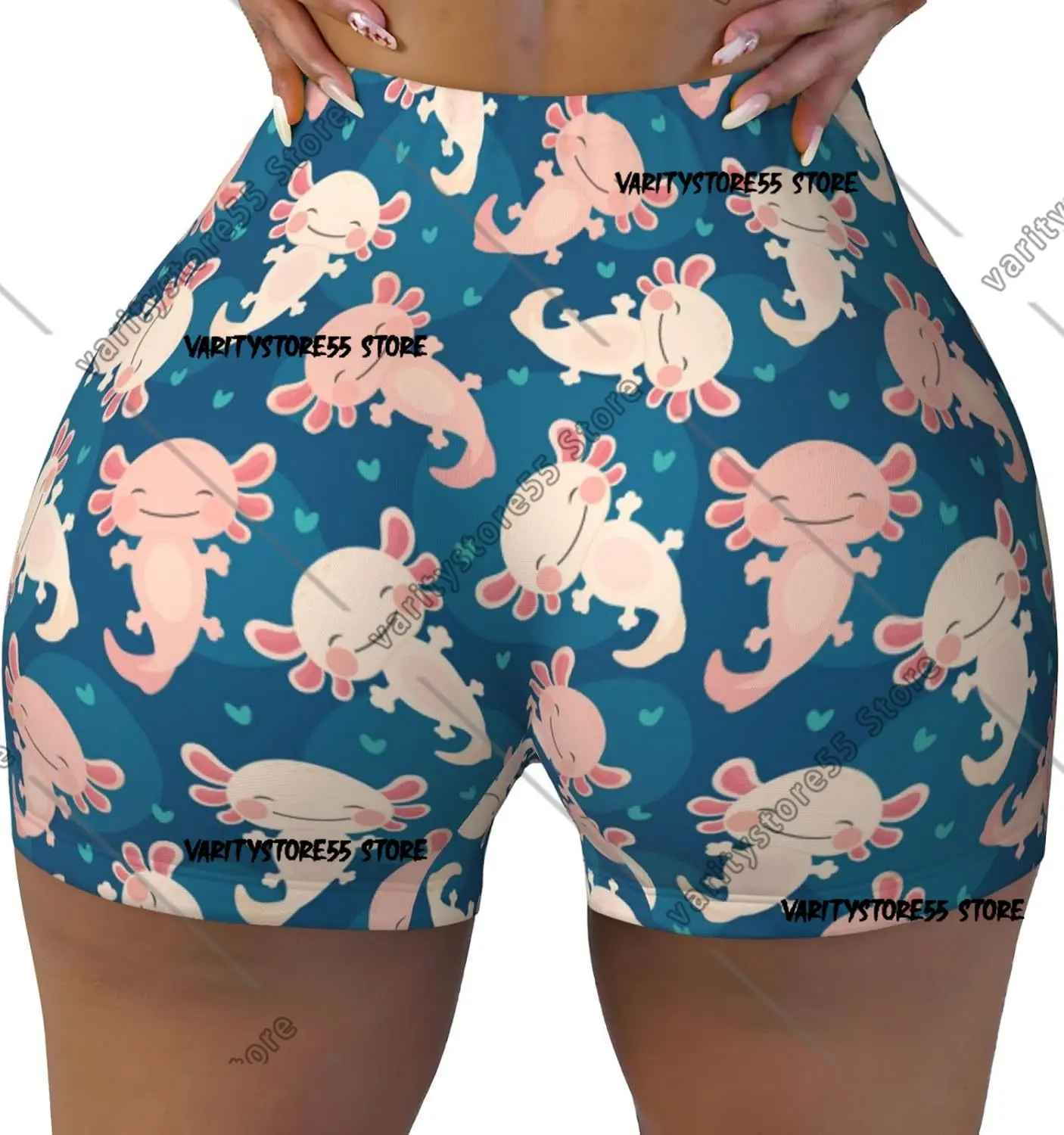 

Милые шорты для тренировок с принтом саламандры для женщин, бесшовные мягкие гладкие шорты для занятий йогой в тренажерном зале, активные шорты