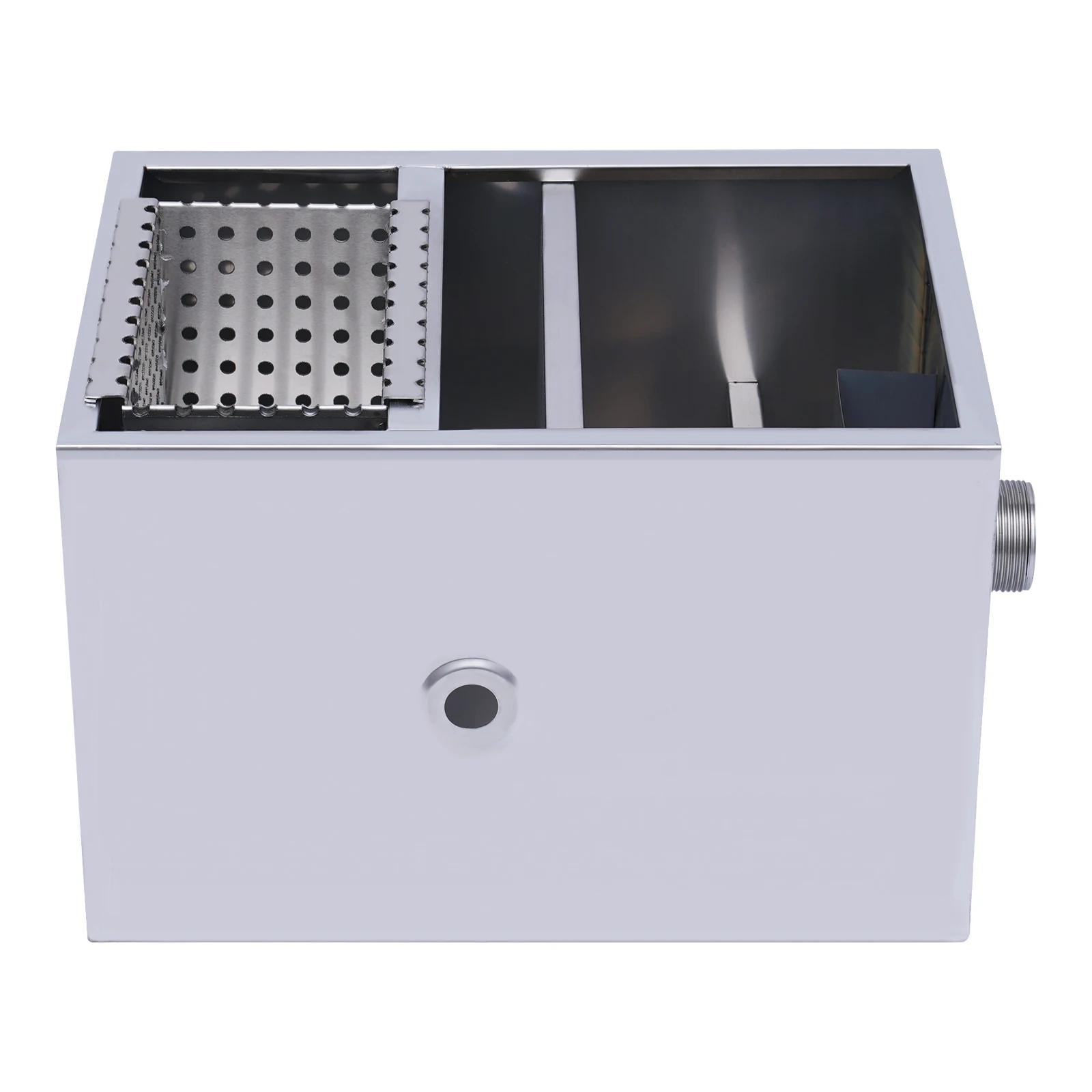 Silver Stainless Steel Grease Trap Interceptor Restaurant Baffles Removable  For Kitchen Wastewater