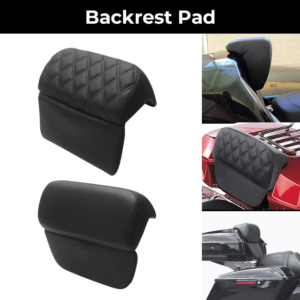 Motorcycle Black Tour Luggage Pack Backrest Trunk Pad Leather/PP Plastic Fits For Harley CVO Road Glide ST FLTRXSTSE 2024-2026