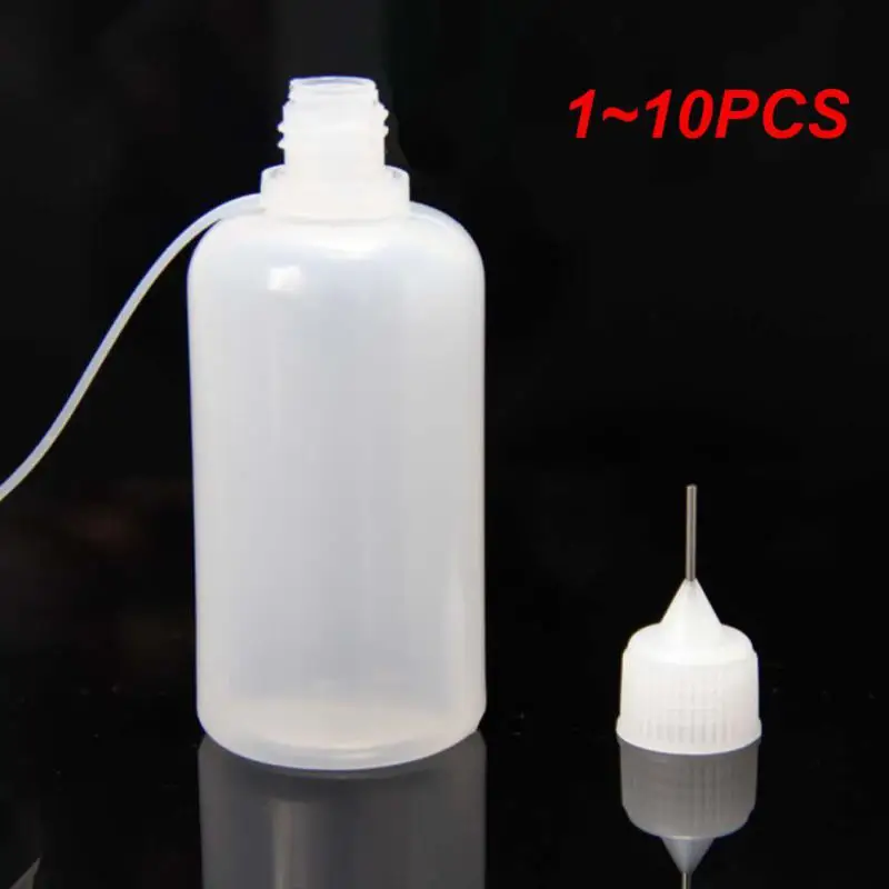 1~10PCS 5ml/10ml/20ml/50ml Needle Tip Glue Bottle Applicator Quilling Tool Precision Tip Glue Plastic Liquid Dropper Bottles