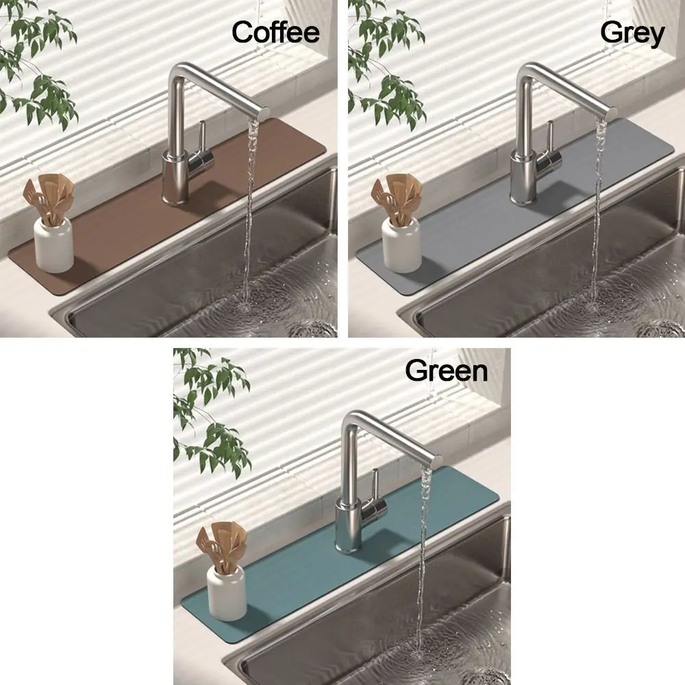 Diatomite Faucet Draining Mat Multifunction Convenient Non-Slip Absorbent Pad Splash Sink Splash Mats