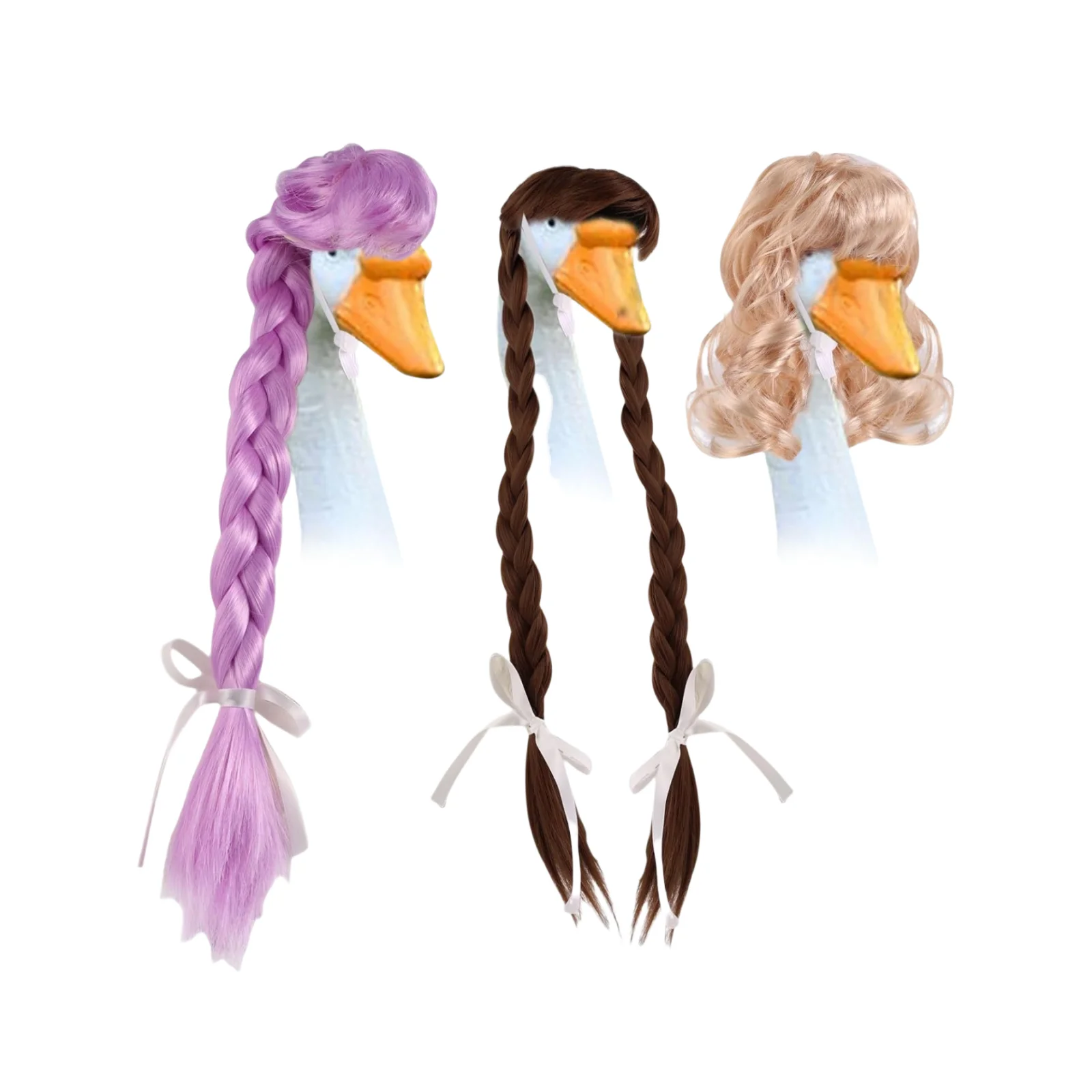 

1PC Hand-Knitted American Goose Wig Hat - Lovely Decorative Hat Wig Headgear