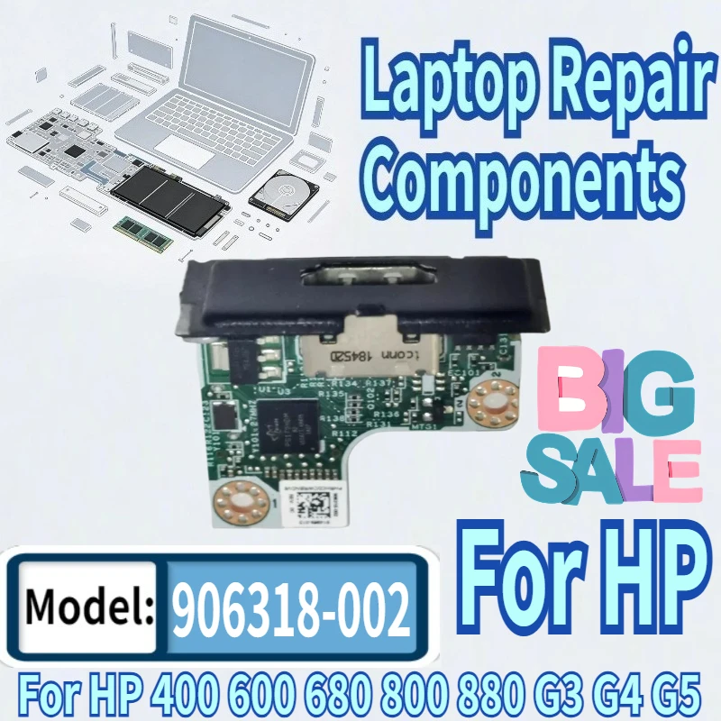 

906318-002 914696-013 For HP 400 600 680 800 880 G3 G4 G5 HDMI Board Adapter Card