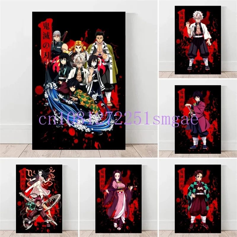 Classic Pop Anime Manga Demon Slayer Kimetsu No Yaiba Kamado Nezuko Canvas Art Posters Wall Decor for Home