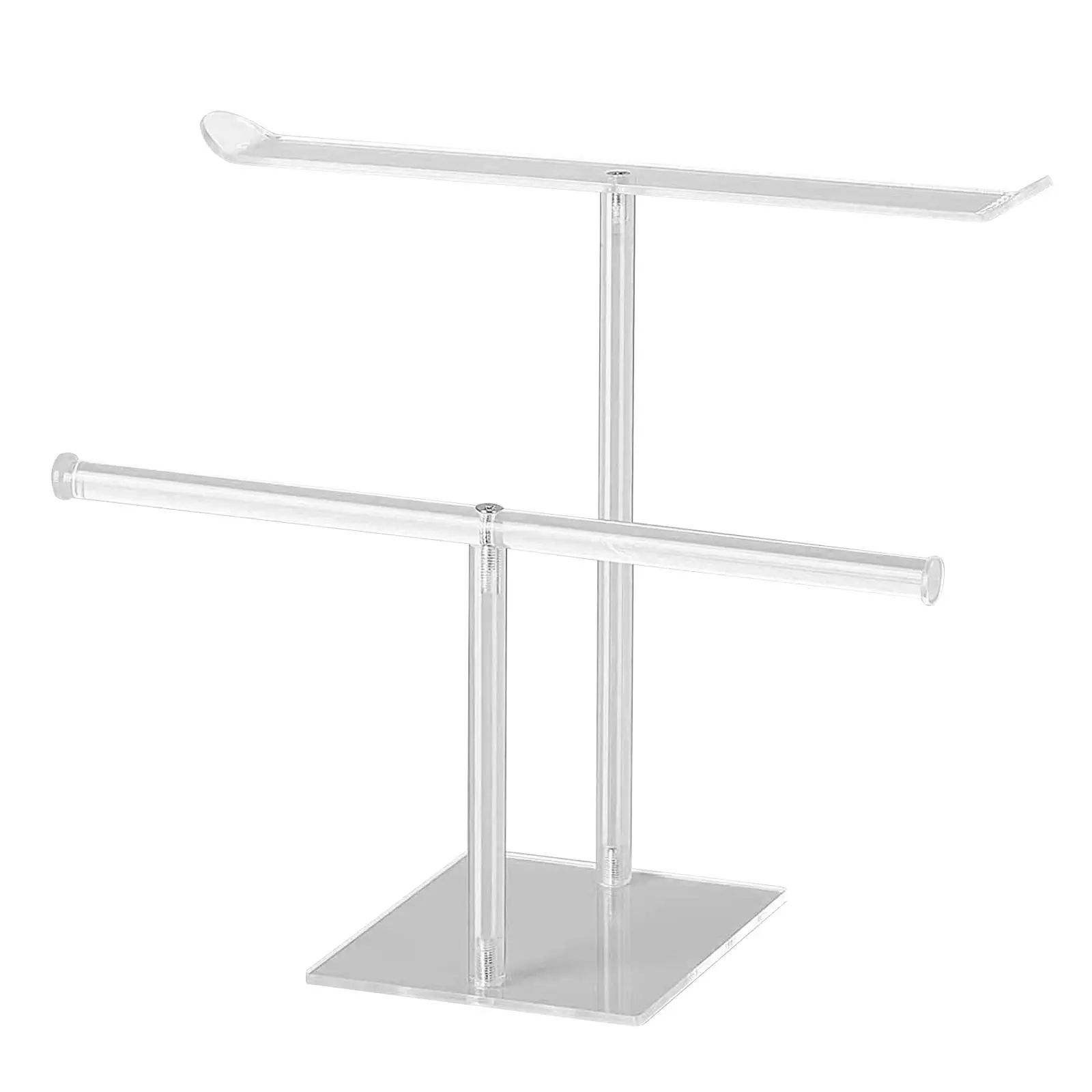 

Акриловый обруч для волос-органайзер, стойка для головных уборов, 2-х уровневая гладкая подставка для браслетов