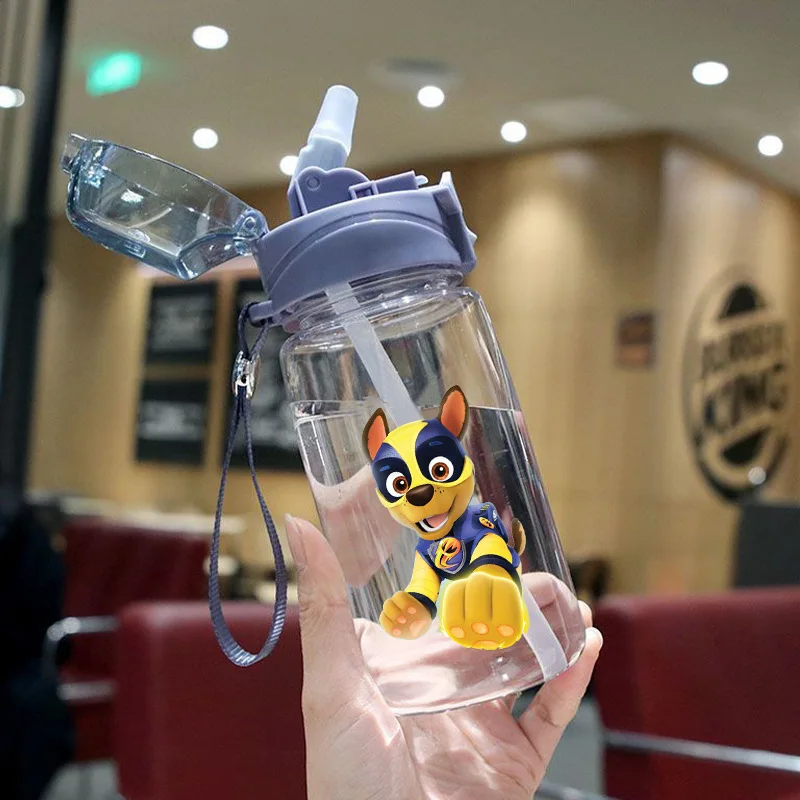 Paw Patrol Original Children Straw Water Cup Chase Skye Anime Cartoon Print comodo Carry Around Sports Kettle Kids Cup Gifts