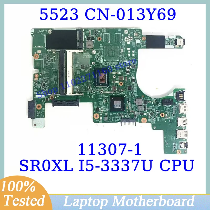 CN-013Y69 013Y69 13Y69 For Dell Inspiron 5523 With SR0XL I5-3337U CPU Mainboard 11307-1 Laptop Motherboard SLJ8C 100%Tested Good